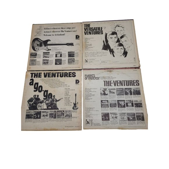 The Ventures Vinyl Albums 4 Versitiles,A go go, Flights of Fantasy, Where the ac - Picture 2 of 2